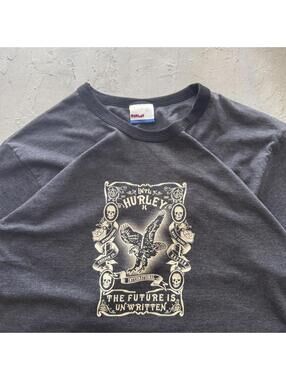 Vintage 90s Hurley Surf Skate Single Stitch Black Grunge T Shirt